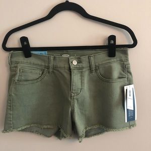 Army Green Jean Shorts